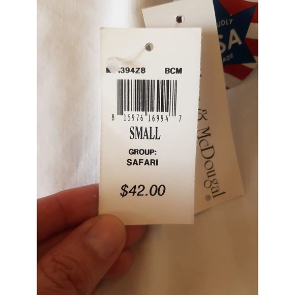 Bleeker & McDougal Womens Blouse Size Small High Low Safari Print White Black - Picture 12 of 12